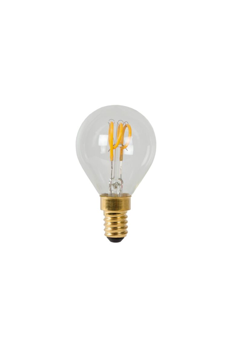 Lucide P45 - Filament lamp - Ø 4,5 cm - LED Dimb. - E14 - 1x3W 2700K - Transparant - Afbeelding 2