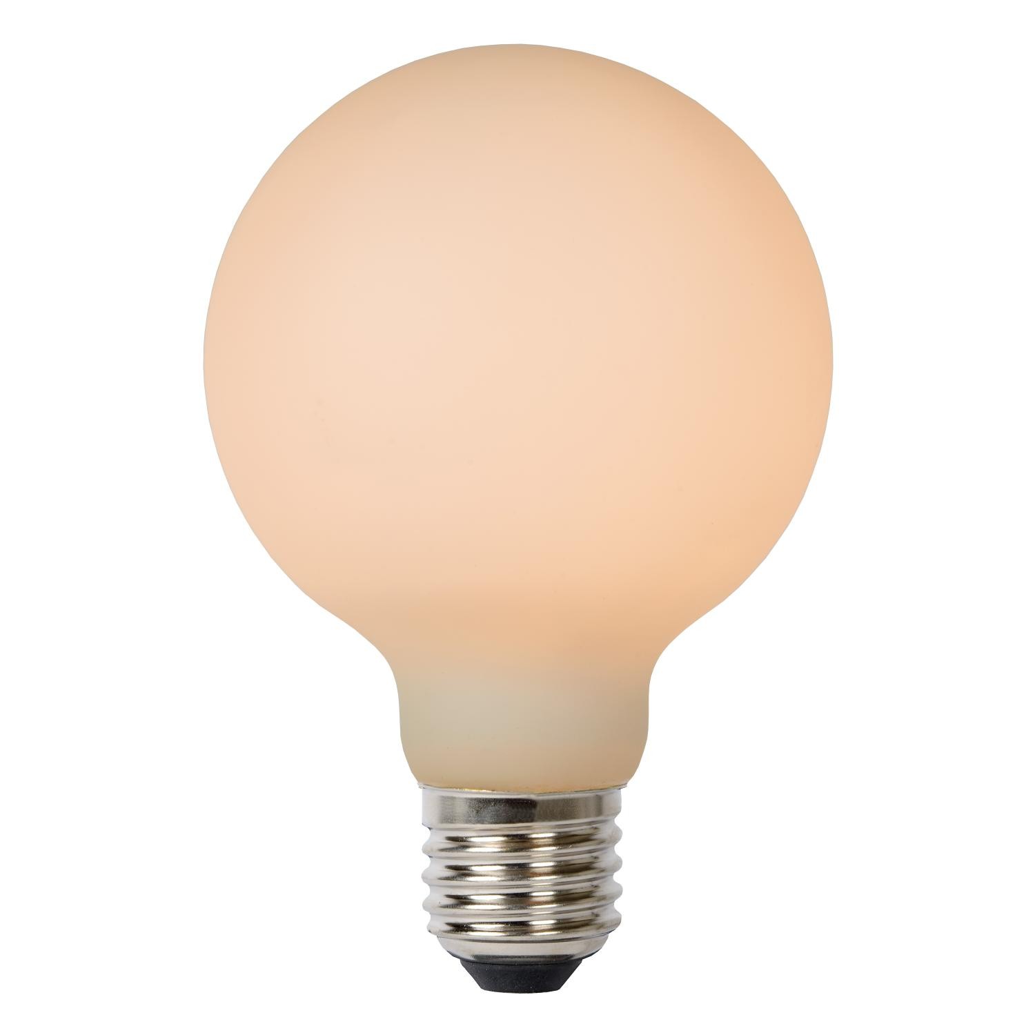 Lucide G80 - Filament lamp - Ø 8 cm - LED Dimb. - E27 - 1x8W 2700K - Opaal - Afbeelding 5