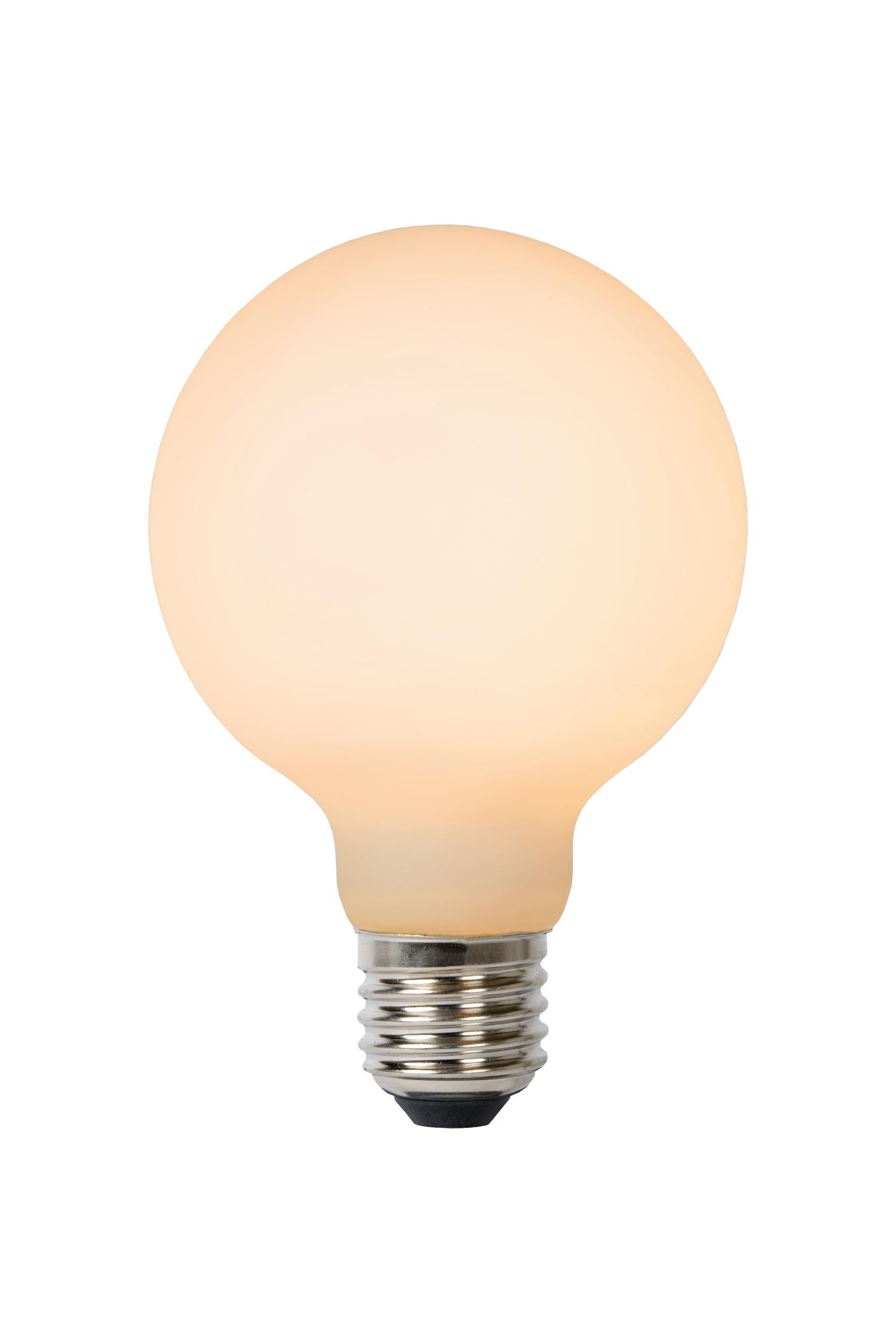 Lucide G80 - Filament lamp - Ø 8 cm - LED Dimb. - E27 - 1x8W 2700K - Opaal