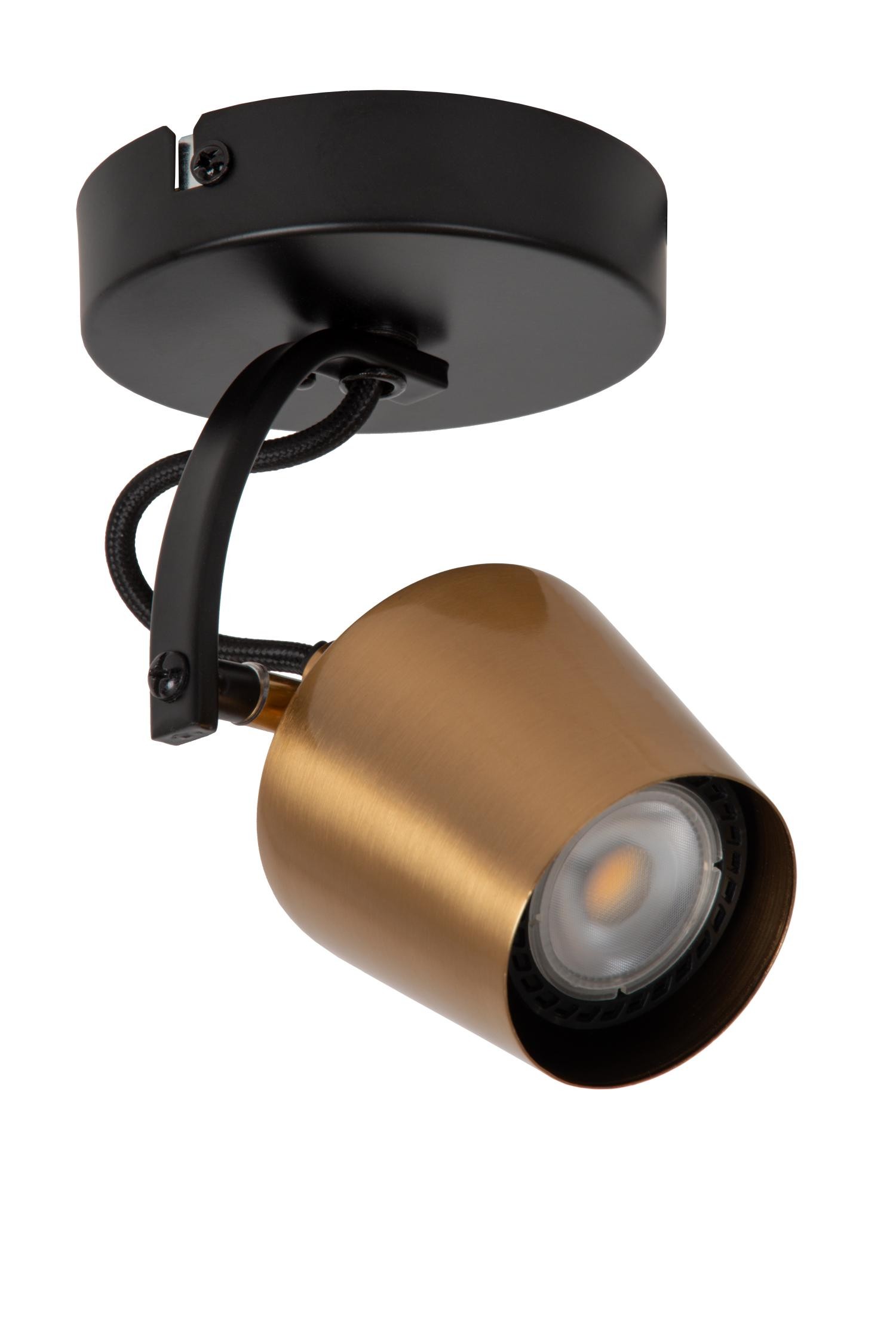 Lucide EMILE - Plafondspot - Ø 10,5 cm - 1xGU10 - Mat Goud / Messing - Afbeelding 2