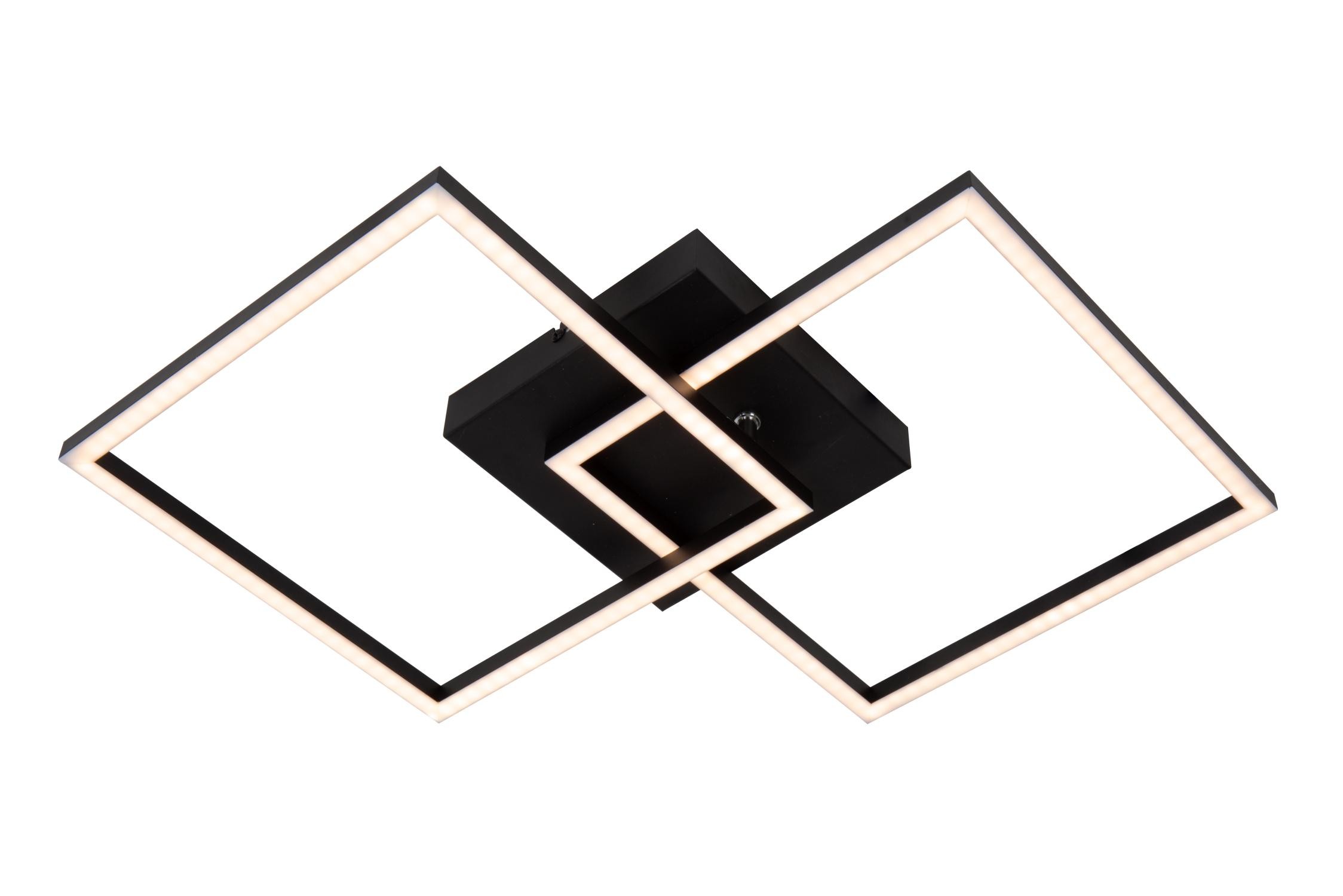 Lucide ARIANNE - Plafonnière - LED - 1x23W 2700K/4000K - Zwart