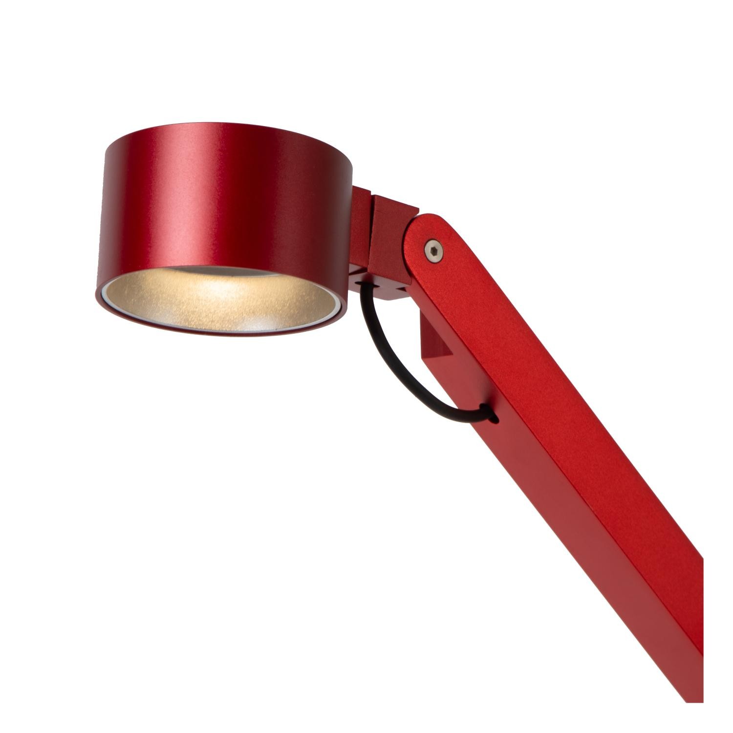 Lucide OGDEN - Tafellamp - LED Dimb. - 1x7W 3000K - Rood - Afbeelding 6