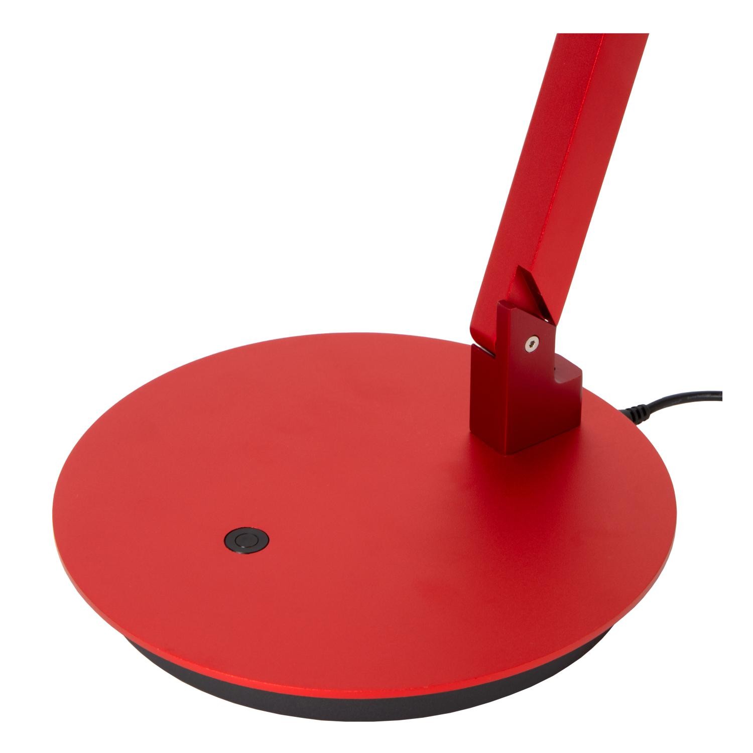 Lucide OGDEN - Tafellamp - LED Dimb. - 1x7W 3000K - Rood - Afbeelding 7