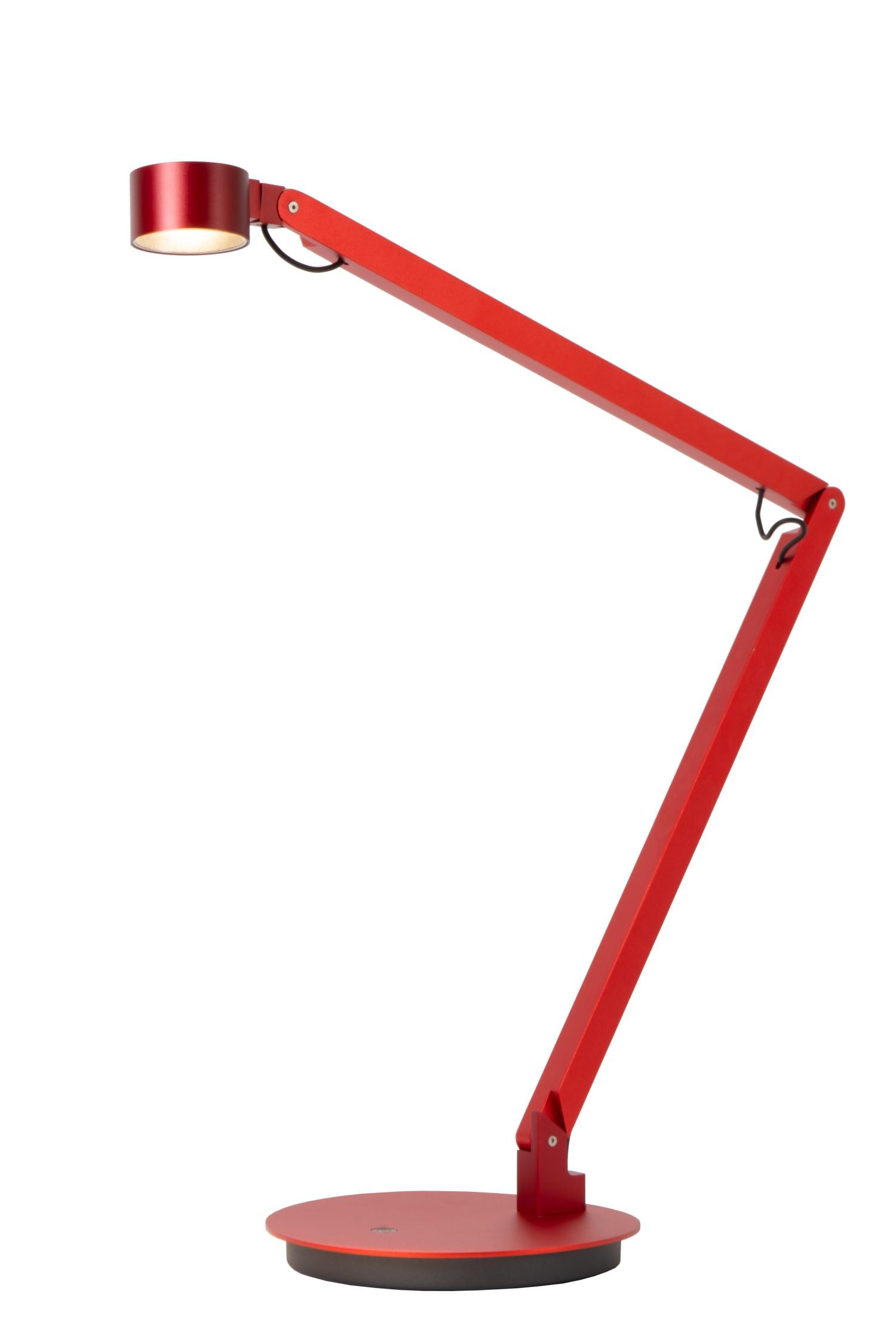 Lucide OGDEN - Tafellamp - LED Dimb. - 1x7W 3000K - Rood