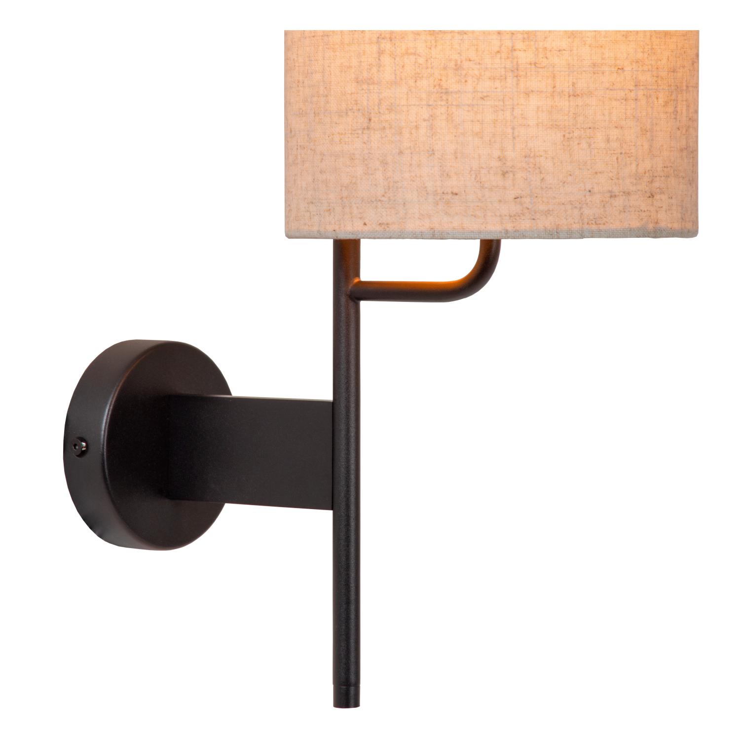 Lucide MAGIC - Wandlamp - 1xE27 - Met USB oplaadpunt - Zwart - Afbeelding 3