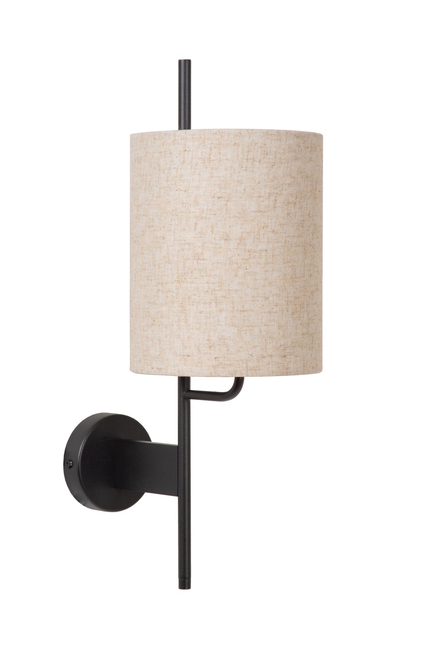 Lucide MAGIC - Wandlamp - 1xE27 - Met USB oplaadpunt - Zwart - Afbeelding 2