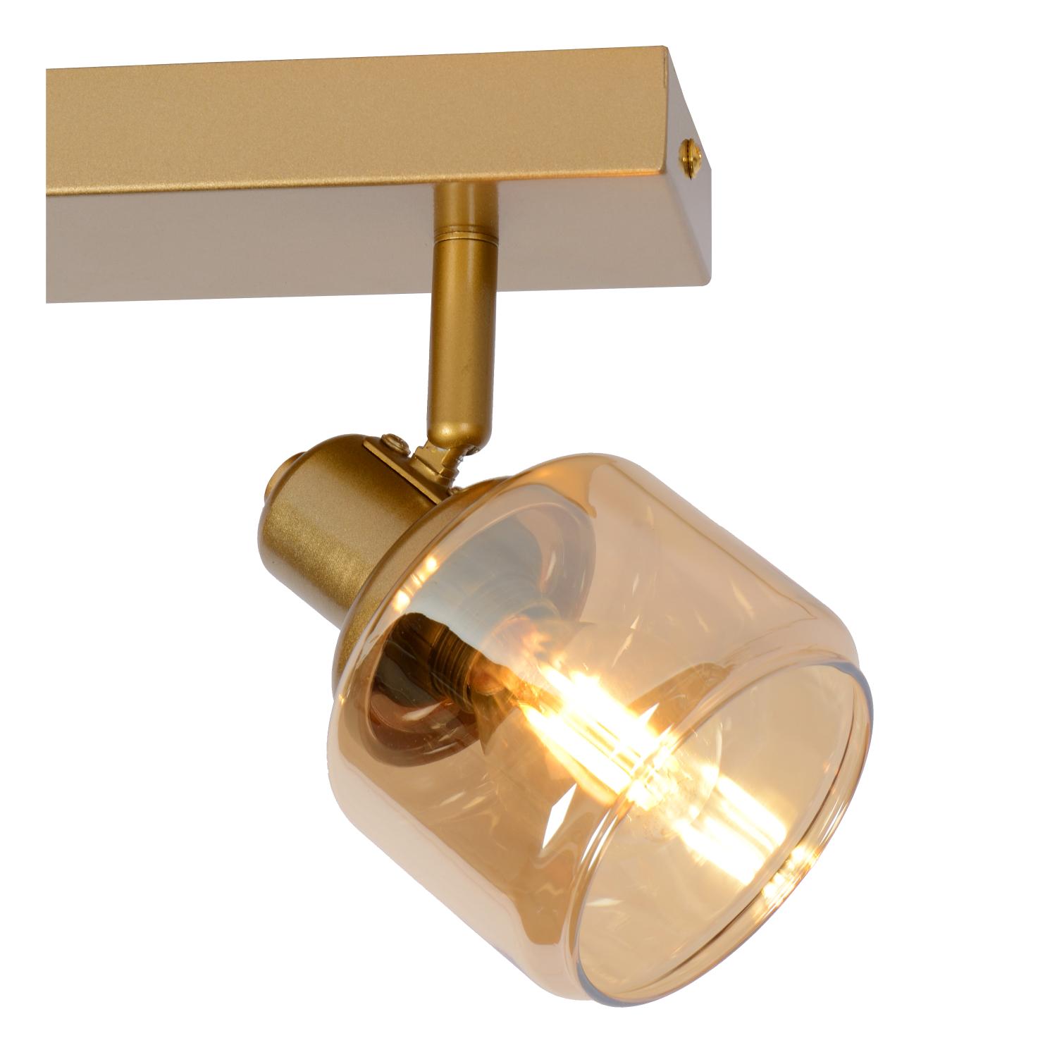 Lucide BJORN - Plafondspot - 2xE14 - Mat Goud / Messing - Afbeelding 6
