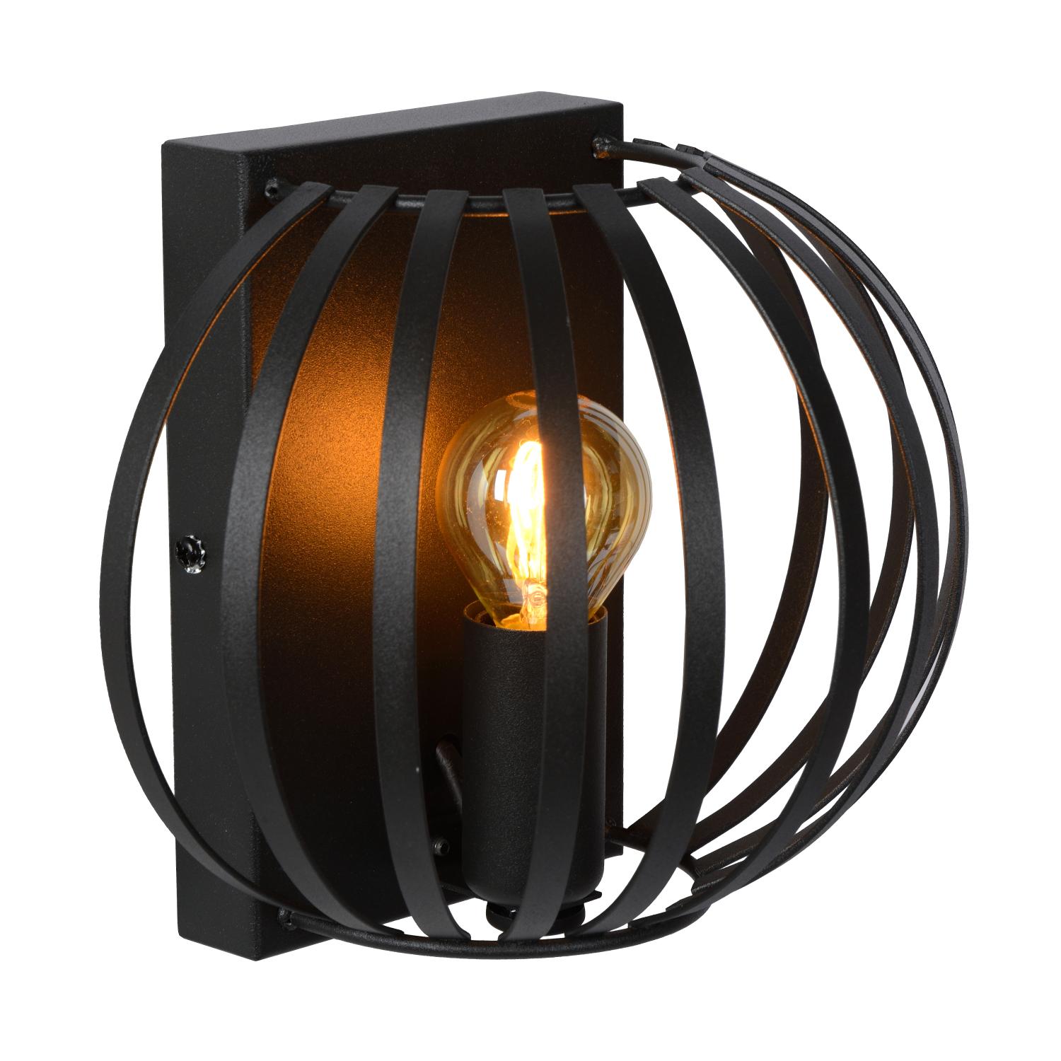 Lucide MANUELA - Wandlamp - 1xE14 - Zwart - Afbeelding 5