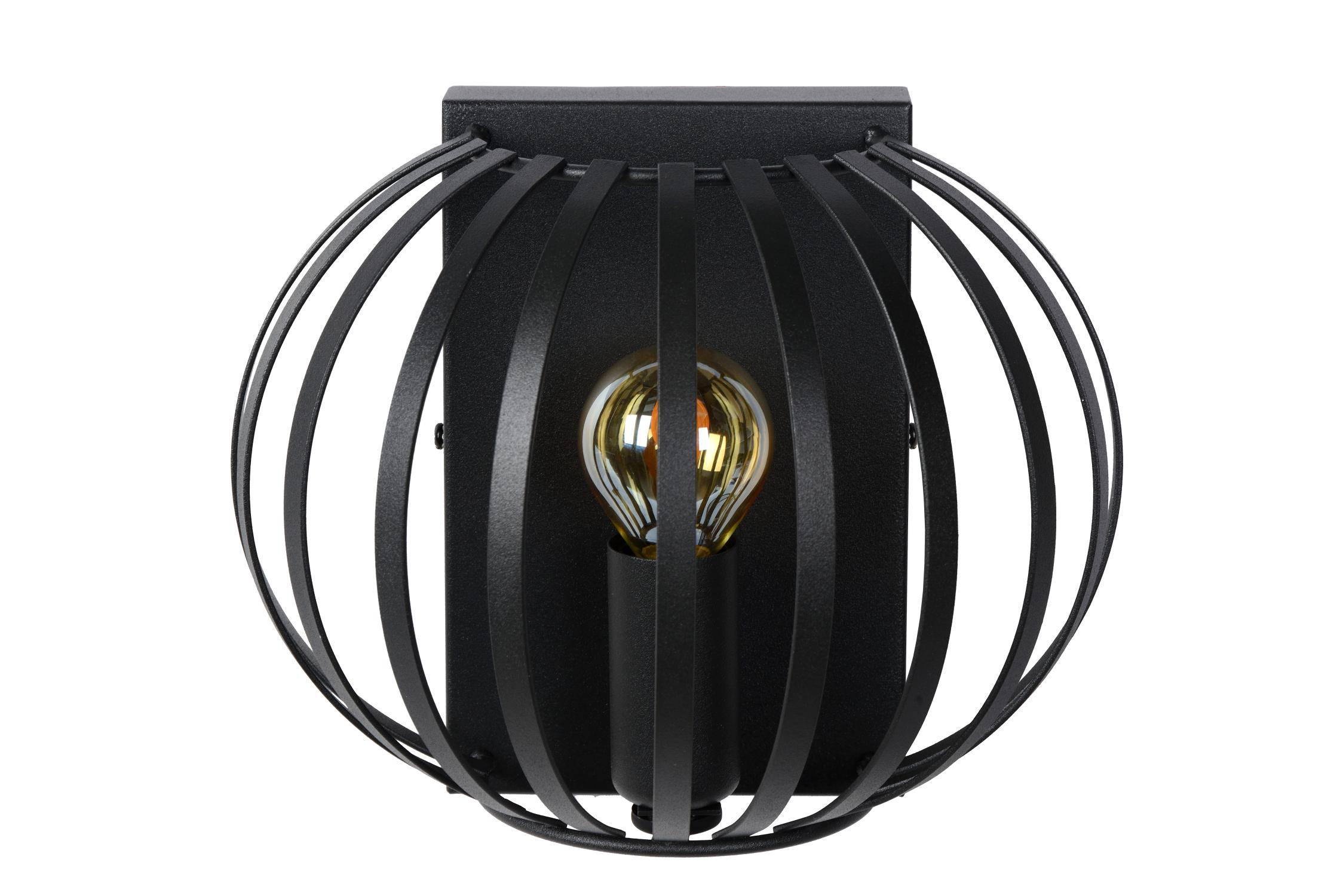 Lucide MANUELA - Wandlamp - 1xE14 - Zwart - Afbeelding 2