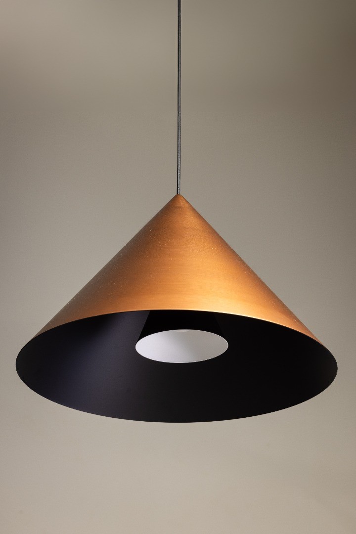 ETH Dillon hanglamp 1 x E27 D55xH35cm light copper - Afbeelding 2