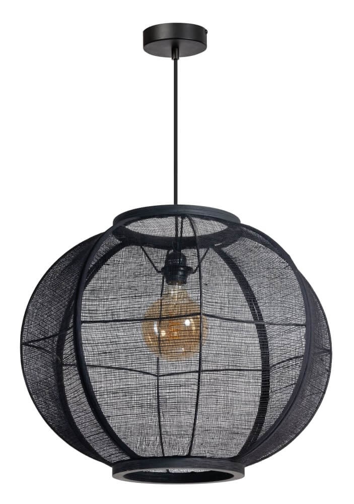 Fabric hanglamp zwart 58cm