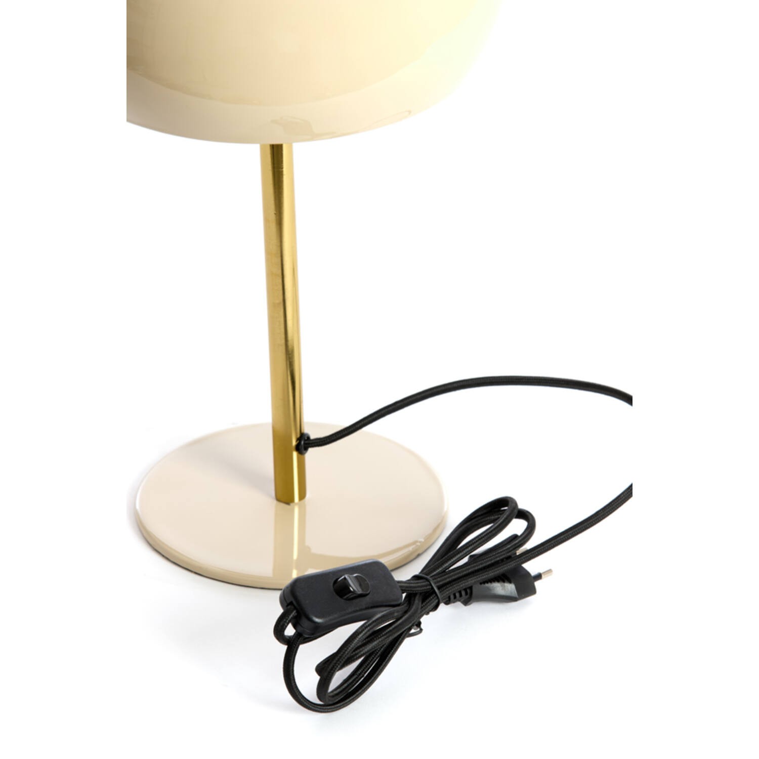 Tafellamp Ø22x34 cm SURIN glans licht grijs+goud - Afbeelding 4