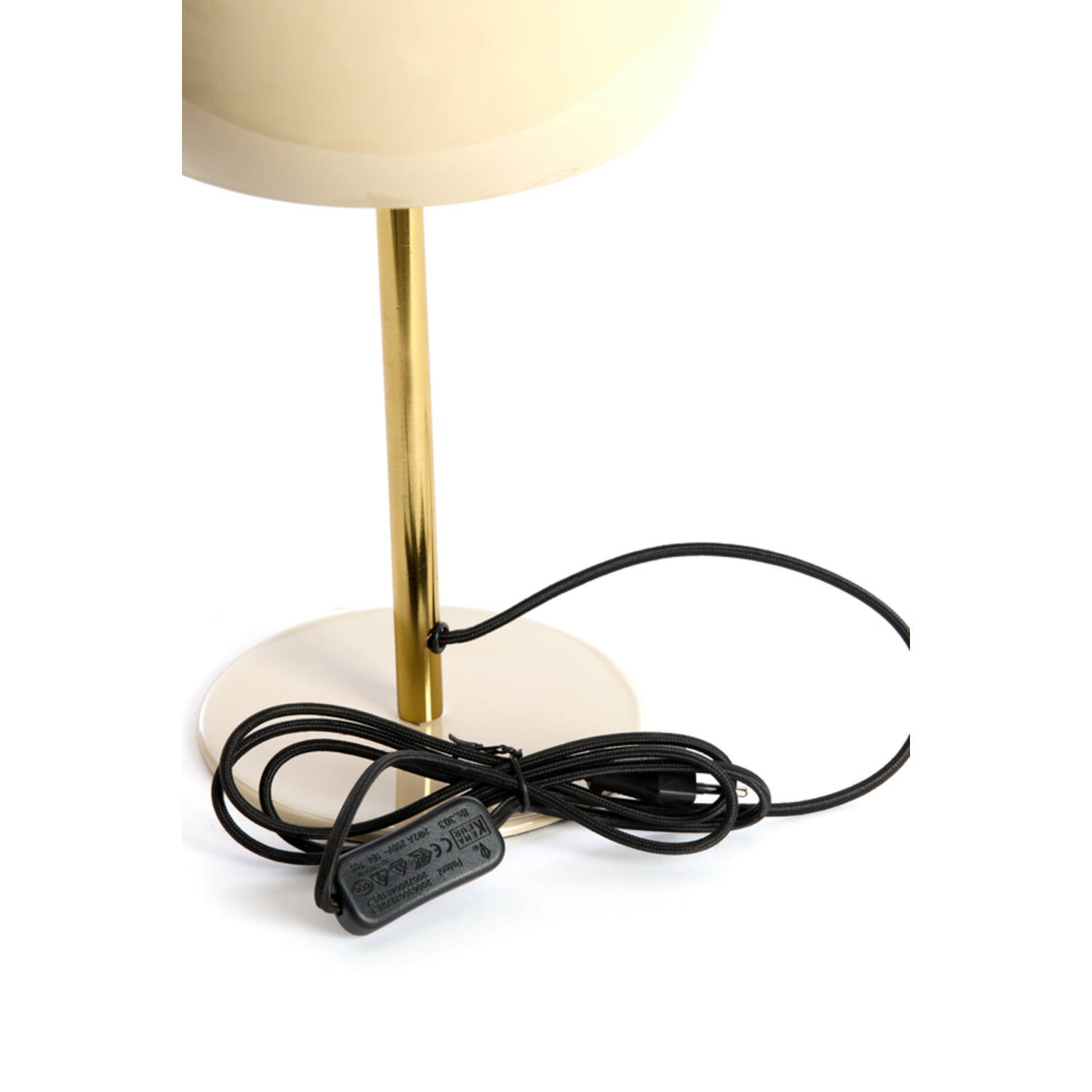 Tafellamp Ø22x34 cm SURIN glans licht grijs+goud - Afbeelding 3