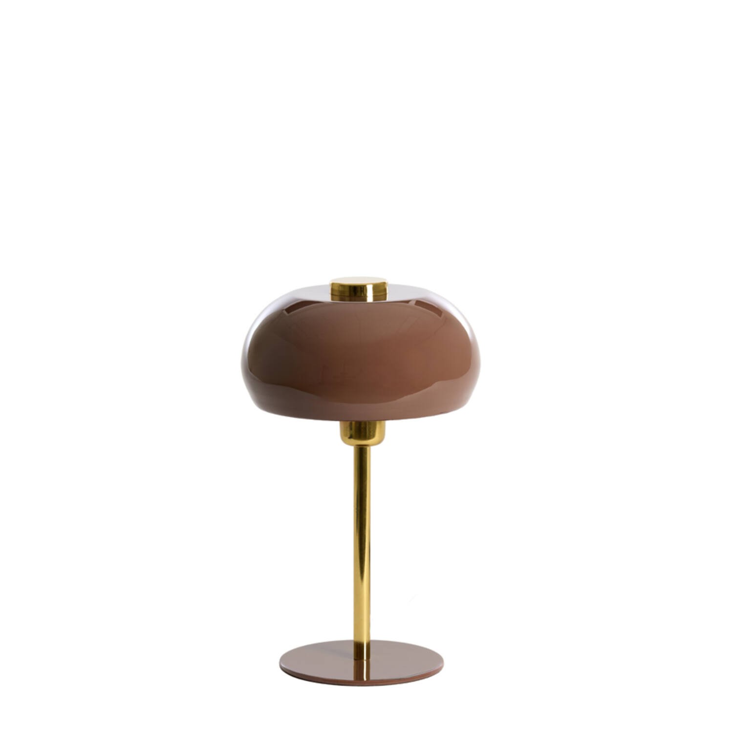 Tafellamp Ø22x34 cm SURIN glans donker bruin+goud