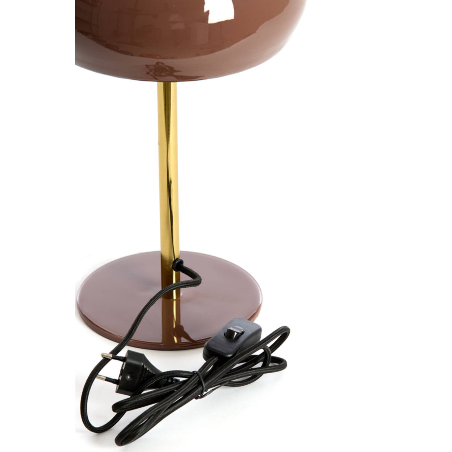 Tafellamp Ø22x34 cm SURIN glans donker bruin+goud - Afbeelding 4