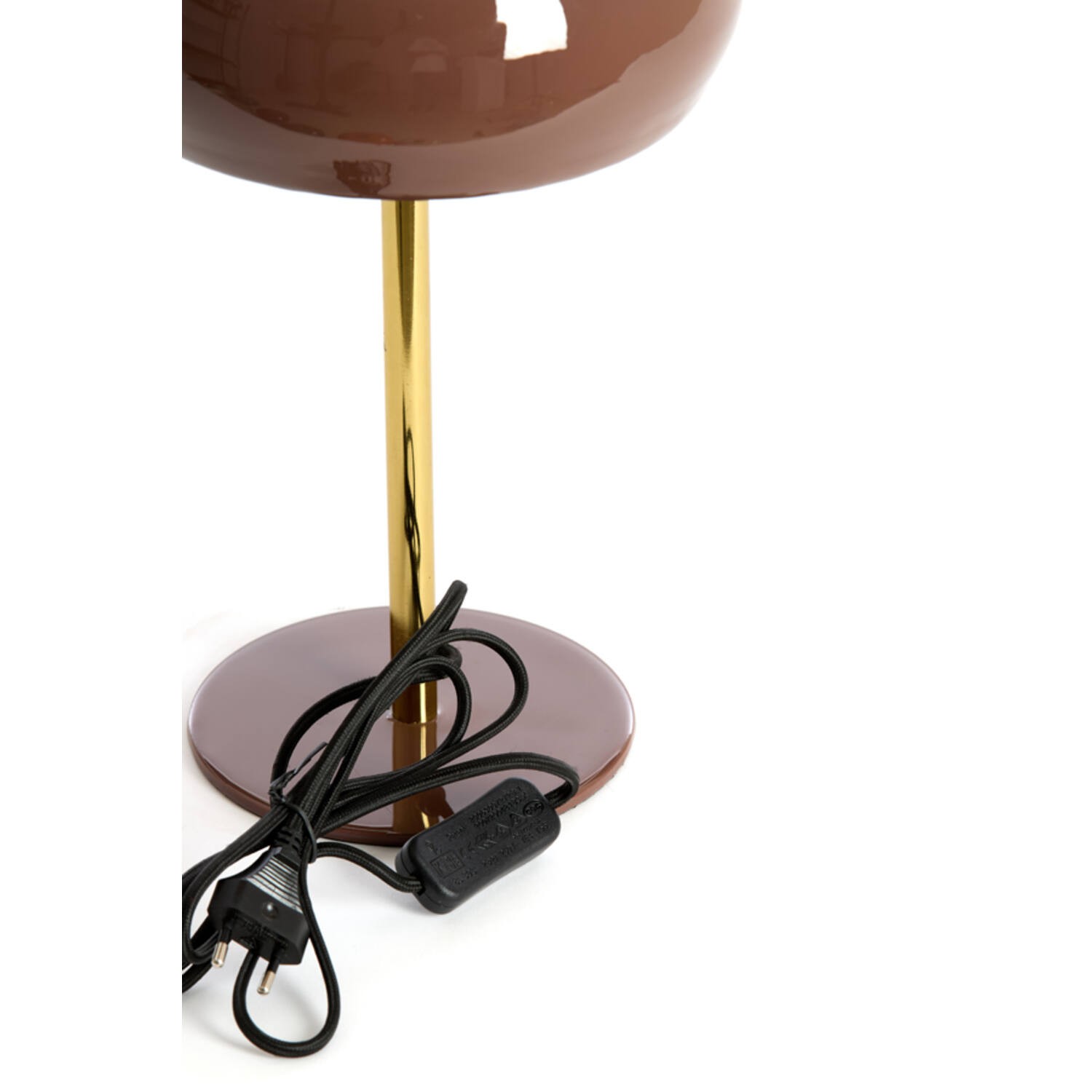 Tafellamp Ø22x34 cm SURIN glans donker bruin+goud - Afbeelding 3