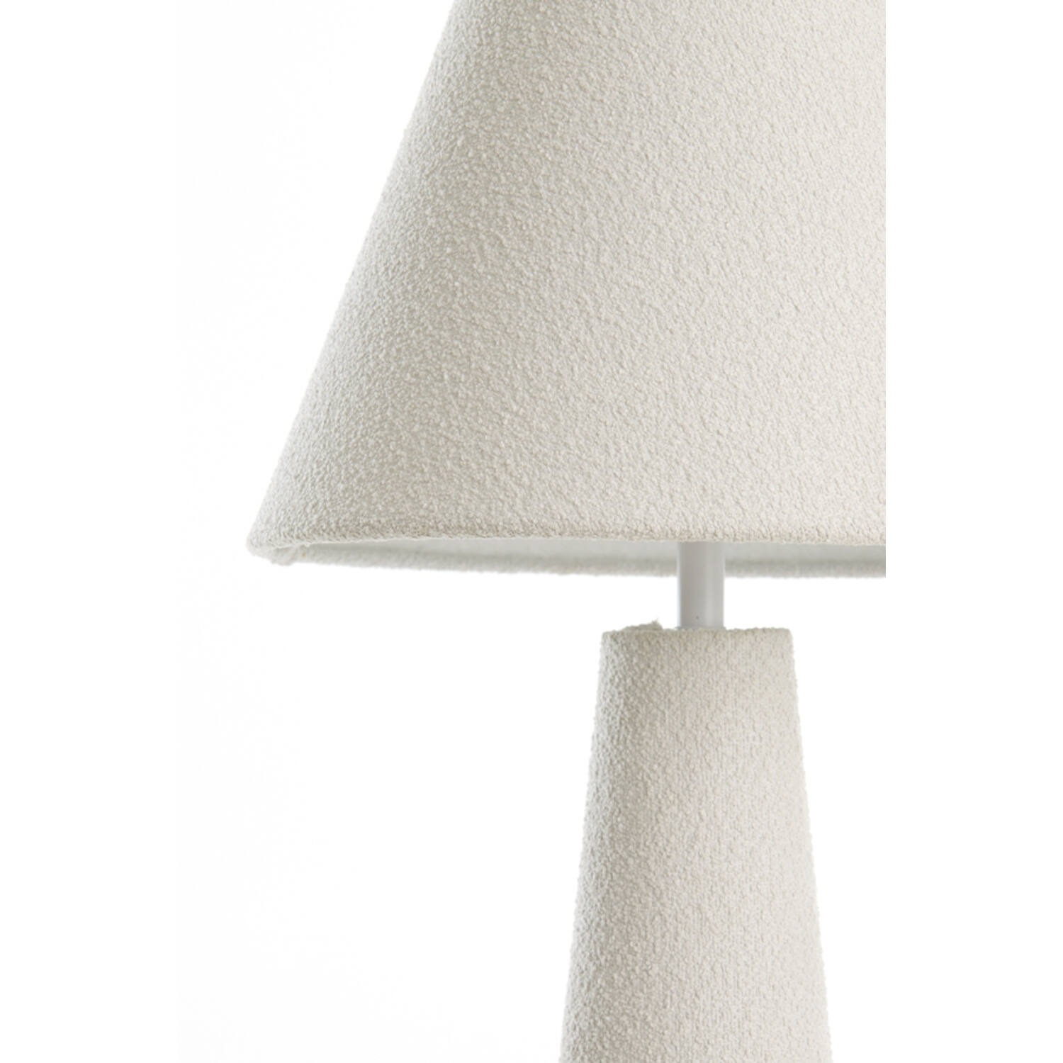 Tafellamp Ø30x61 cm DEVIA bouclé crème - Afbeelding 3
