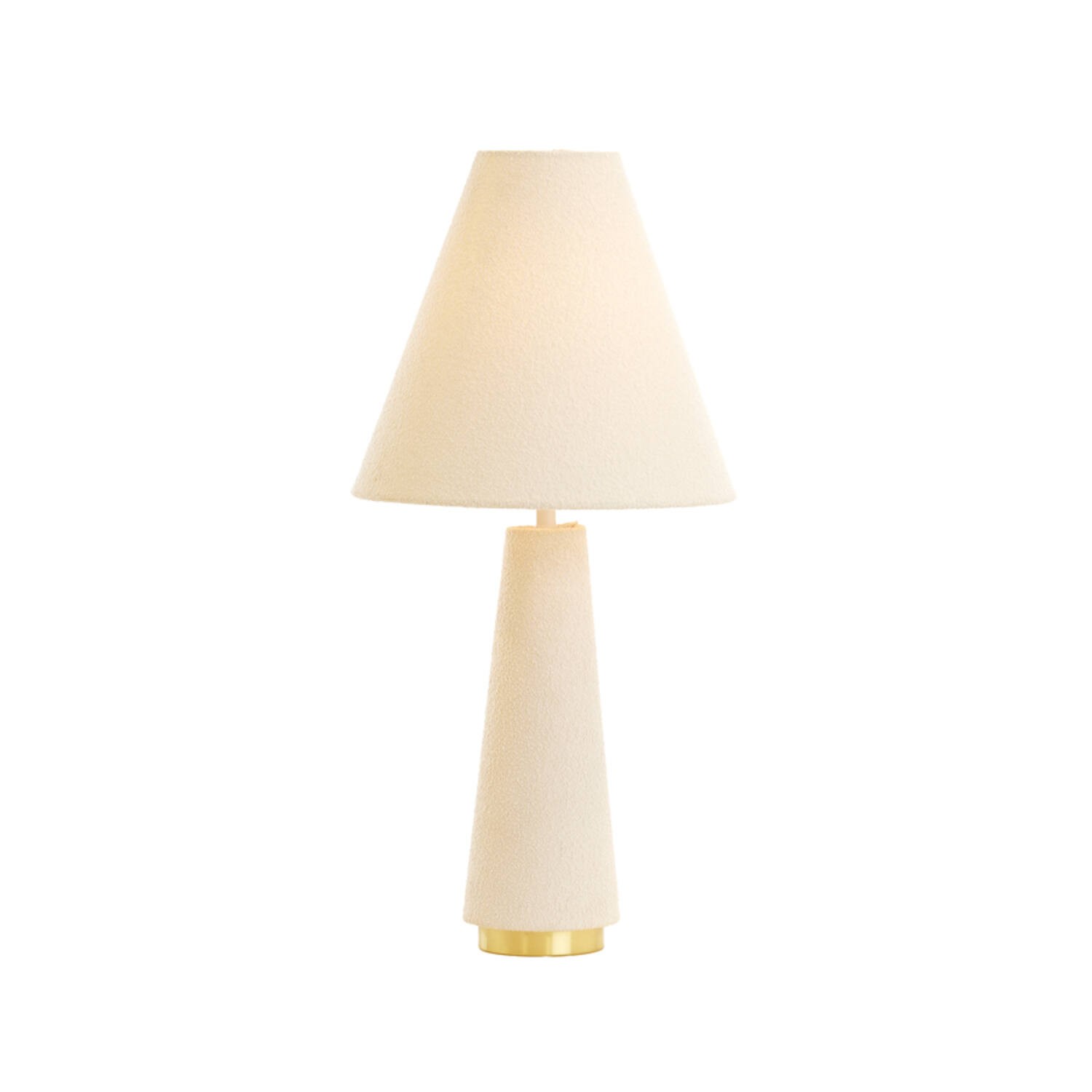 Tafellamp Ø30x61 cm DEVIA bouclé crème