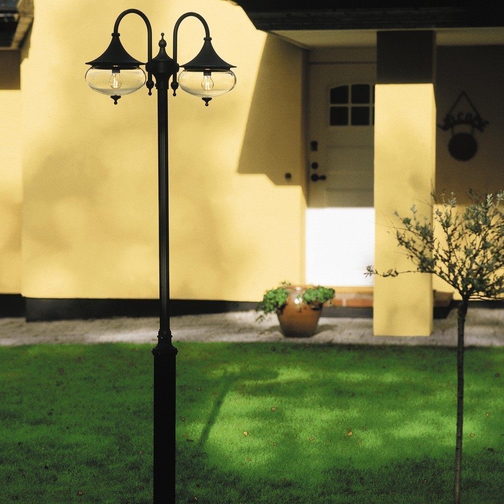 Libra 230V staand armatuur 2-lichts 44.5cm excl paal, E27 max 2x 100W