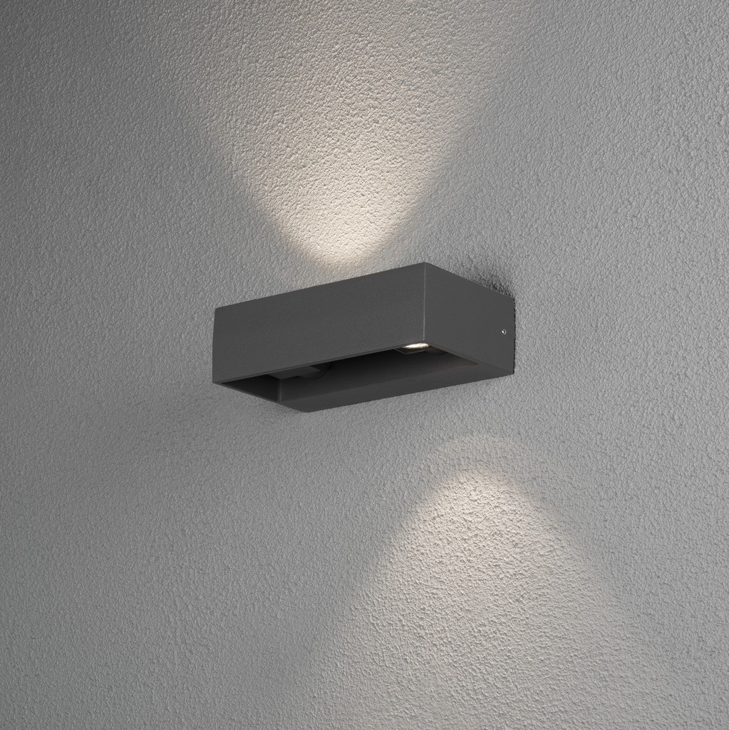 Monza PowerLED 230V wandarmatuur flush 6cm, 2x 6W