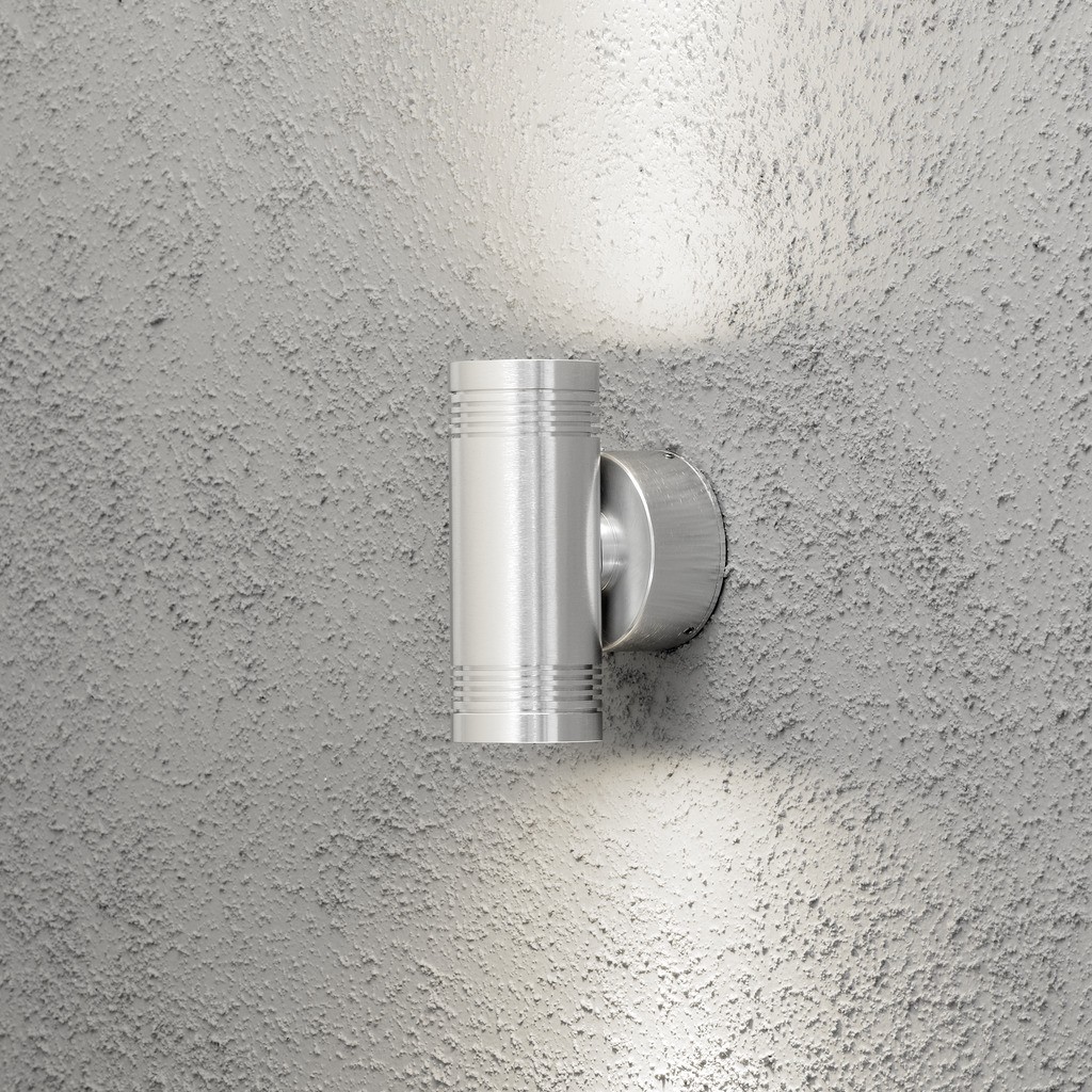 Monza PowerLED 230V wandarmatuur twinspot 15cm, Ø 6cm, 6x 1W