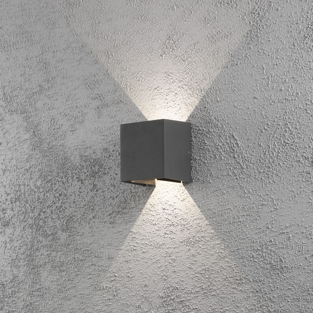 Cremona PowerLED 230V wandarmatuur flush 13.5cm, 2x 3W