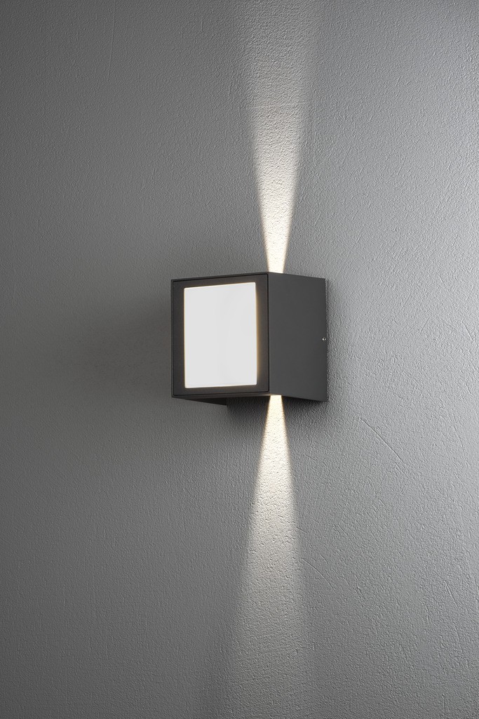 Cremona PowerLED 230V wandarmatuur flush 14.5cm opal twin, 3x 3W warmwit, 0-90° traploos instelbare stralingshoeken - Afbeelding 3