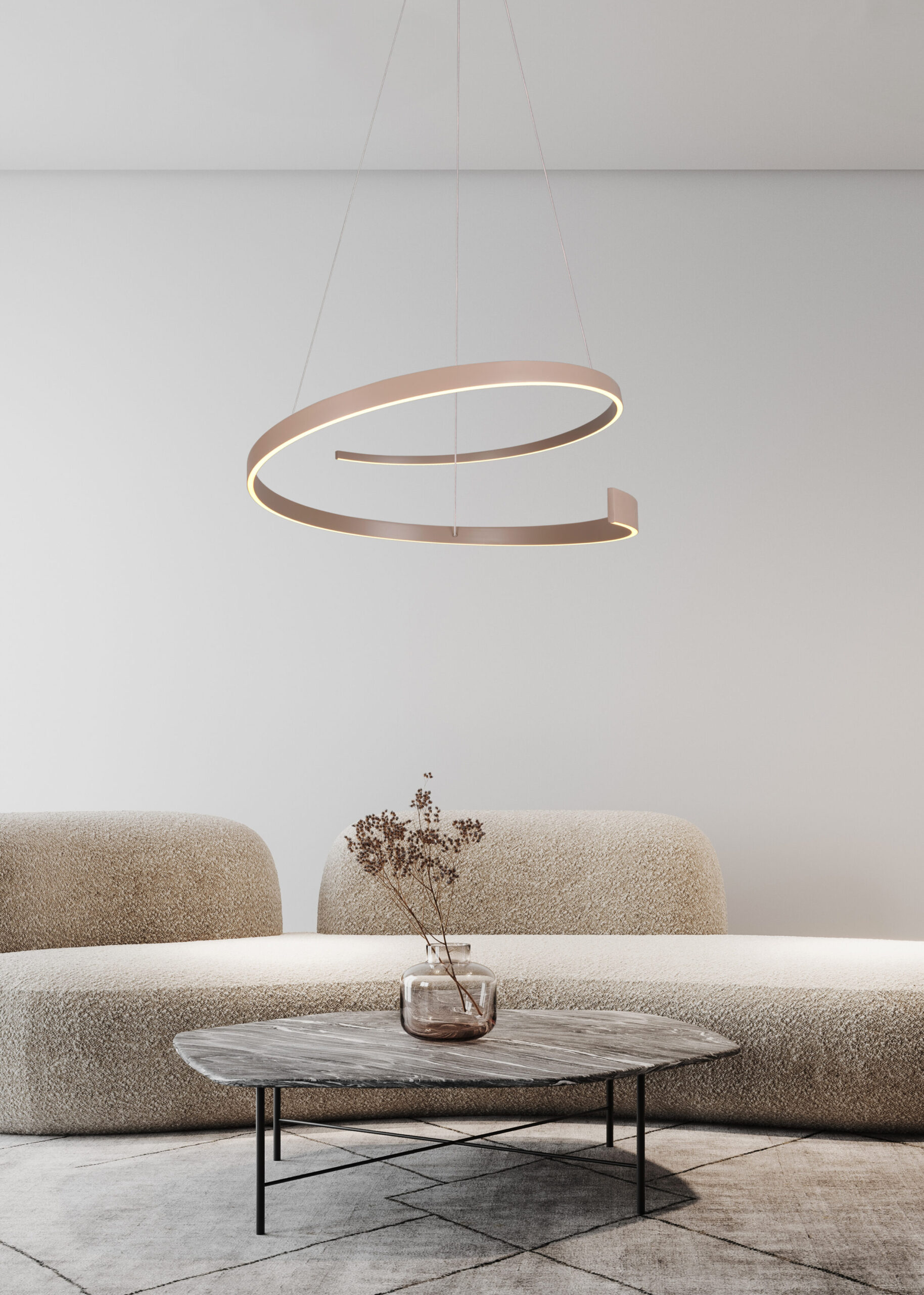Cinque hanglamp Cinardi Taupe