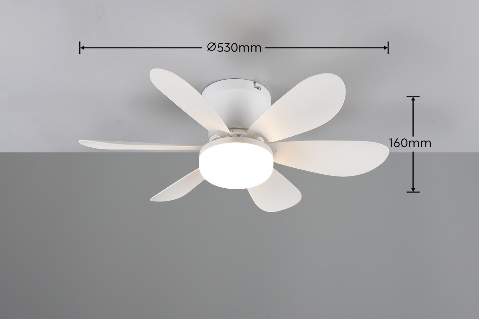 Plafondventilator Trio Lund 53cm wit - Afbeelding 3