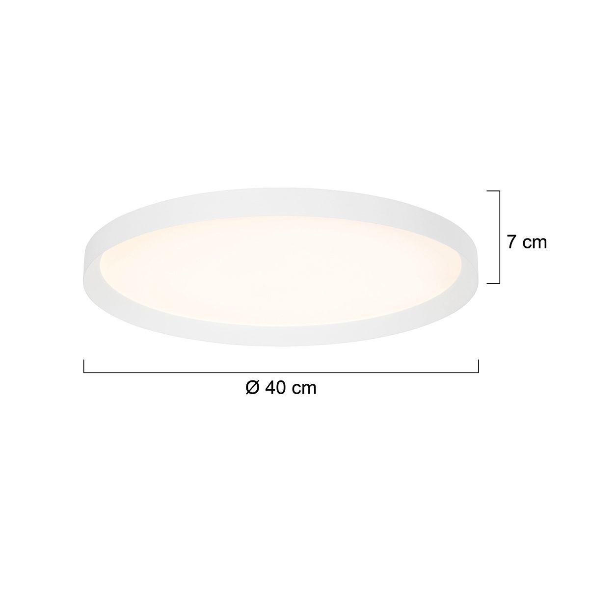Plafondlamp Flady 3685W Wit – Dimbare LED plafonnière Ø40 cm met uplight - Afbeelding 9