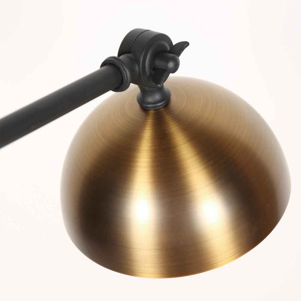 Zwart met bronzen wandlamp Pintino 4126ZW GU10 fitting - Afbeelding 10