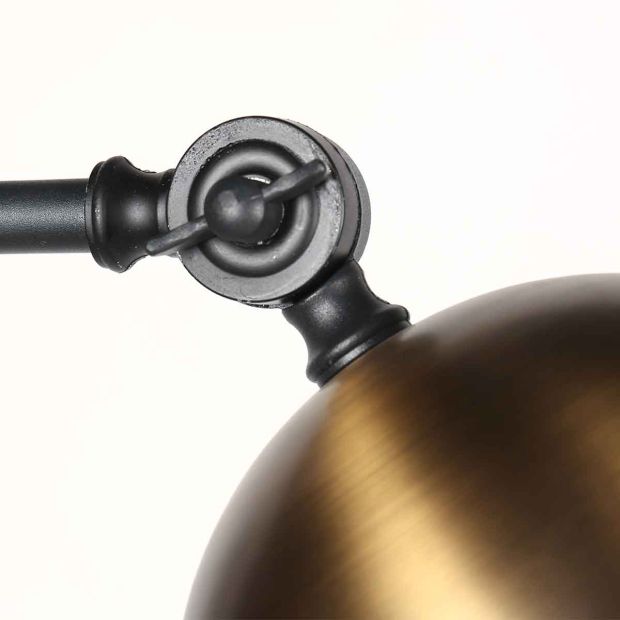 Zwart met bronzen wandlamp Pintino 4126ZW GU10 fitting - Afbeelding 11