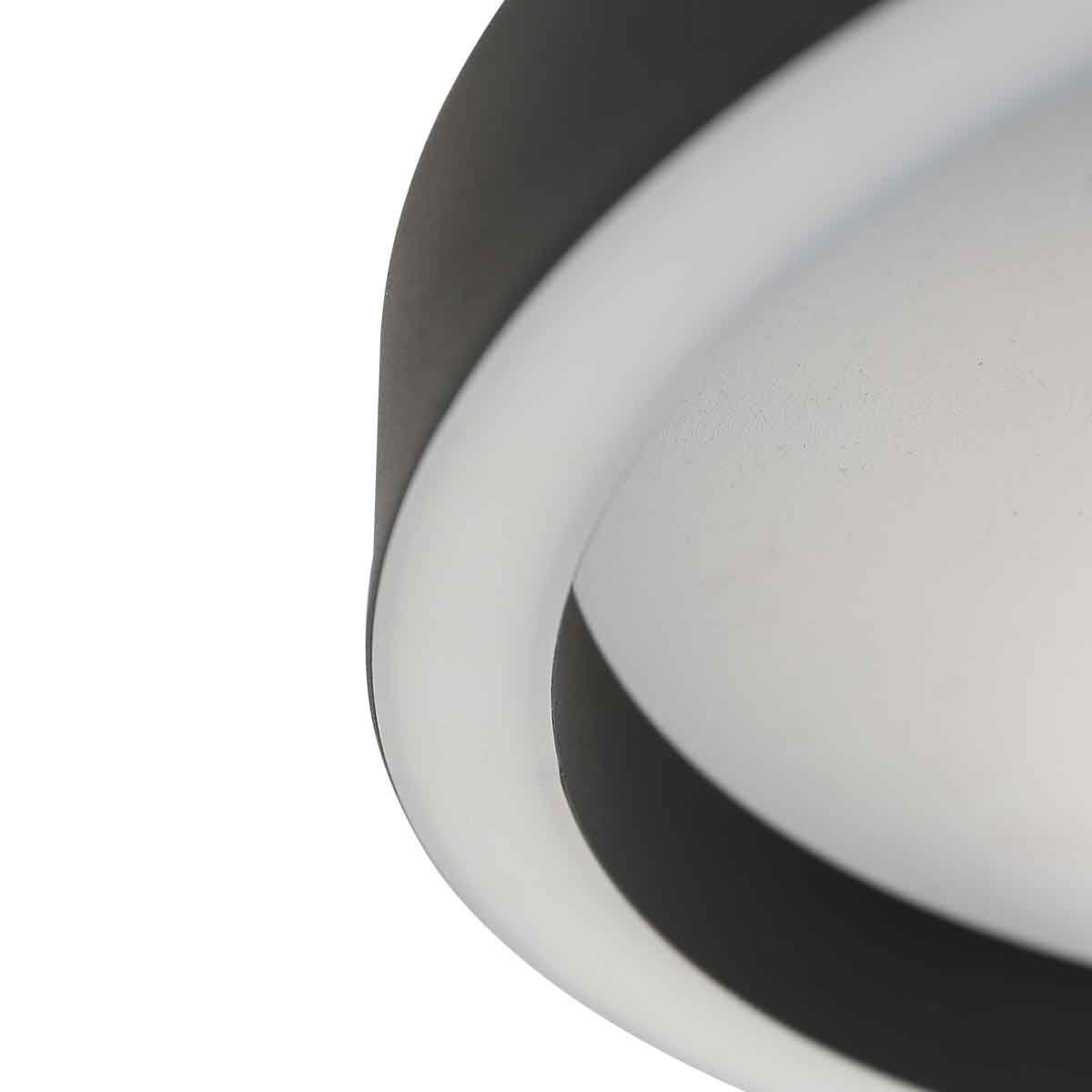 Plafondlamp Ringlux 4135ZW Zwart – Dimbare LED plafonnière Ø40 cm met uplight - Afbeelding 13