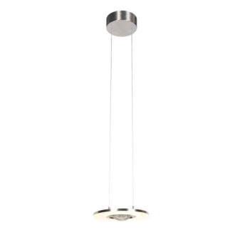 Staalkleurige hanglamp Soleil 4140ST met lift systeem