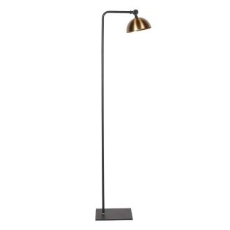 Vloerlamp Pintino 4125ZW Zwart met Brons – Moderne GU10 Leeslamp