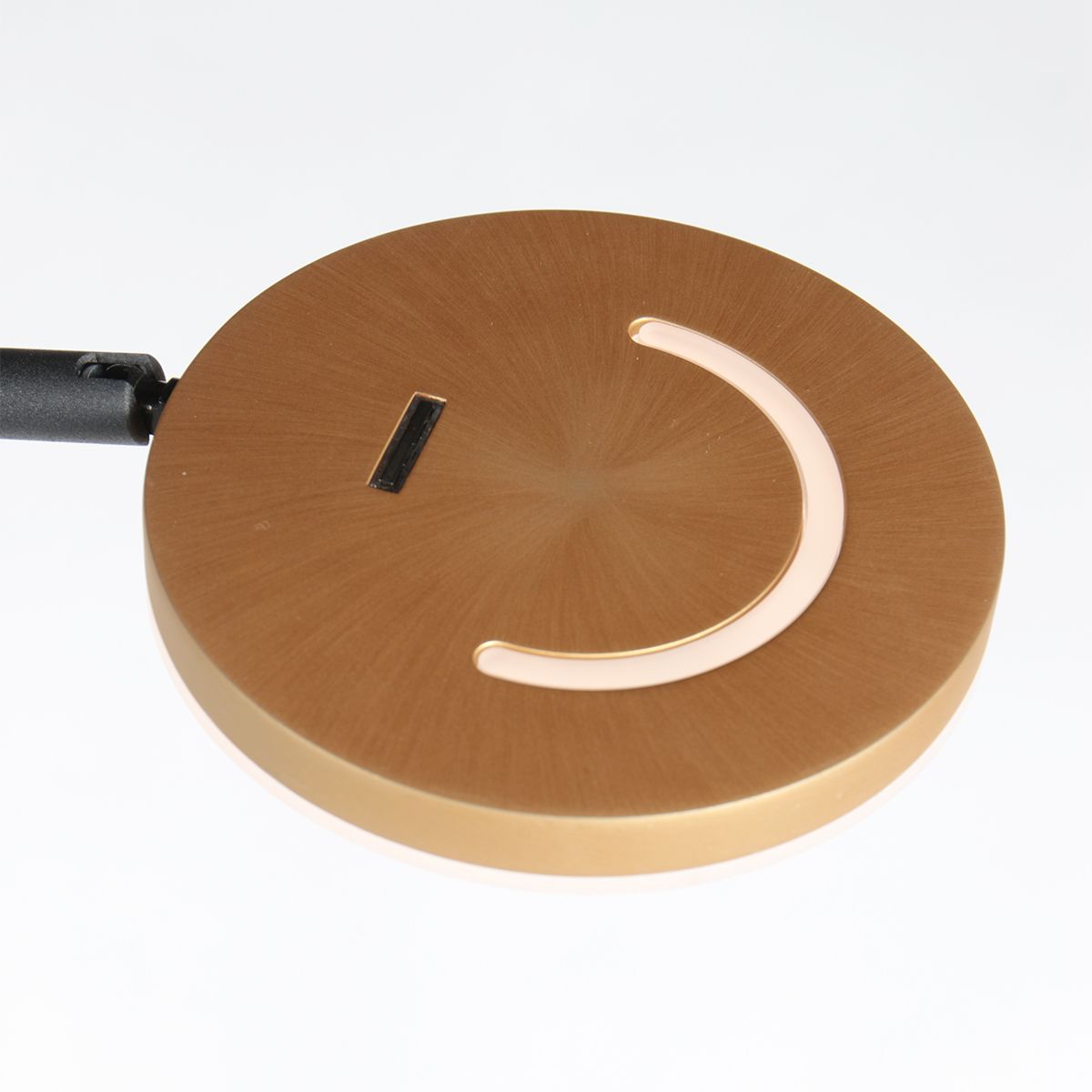 Zwarte vloerlamp Soleil 3515GO met goudkleurige details – Oplaadbare accu en zwenkarm - Afbeelding 10