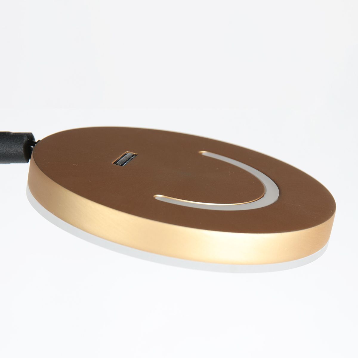 Zwarte vloerlamp Soleil 3515GO met goudkleurige details – Oplaadbare accu en zwenkarm - Afbeelding 11
