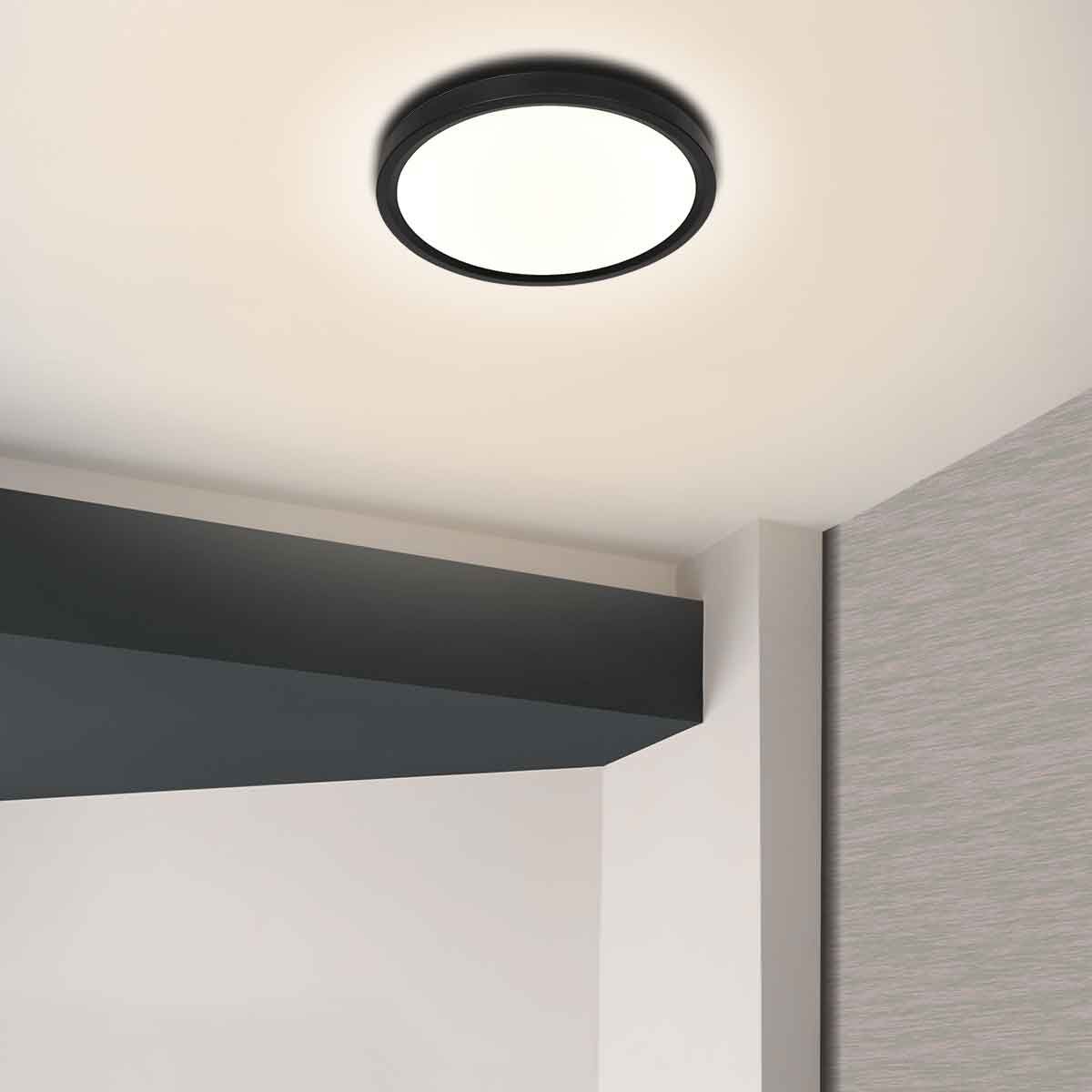 Zwarte Plafondlamp 4132ZW met 3 standen dimfunctie en lichtkleur instelbaarheid Ø29 cm - Afbeelding 3