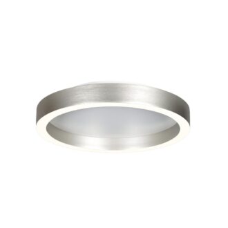 Plafondlamp Ringlux 4134ST Staal – Dimbare LED plafonnière Ø30 cm met uplight