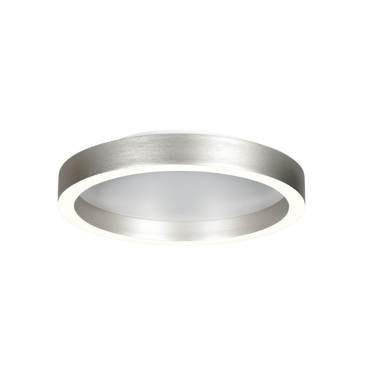 Plafondlamp Ringlux 4134ST Staal – Dimbare LED plafonnière Ø30 cm met uplight