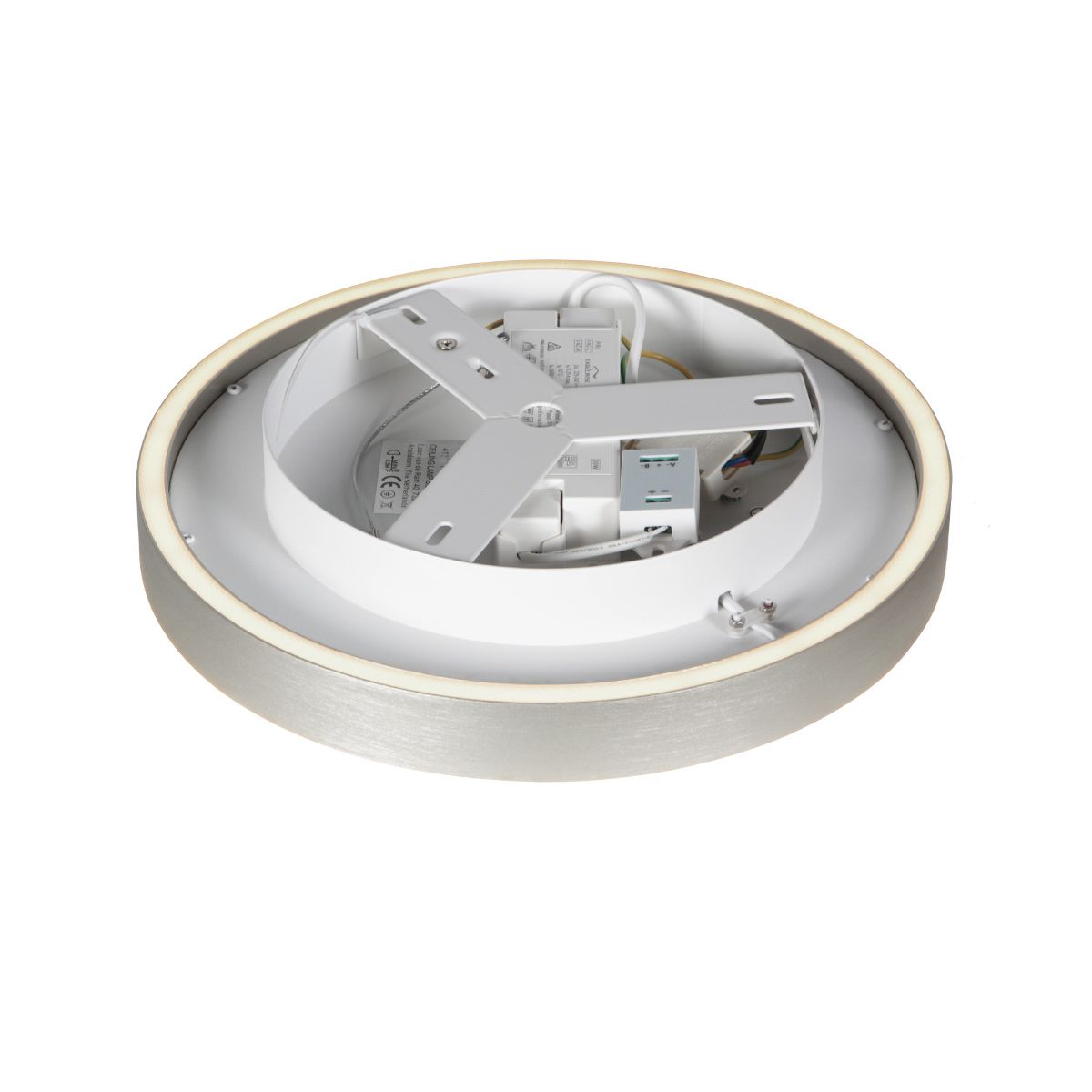 Plafondlamp Ringlux 4134ST Staal – Dimbare LED plafonnière Ø30 cm met uplight - Afbeelding 9