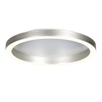Plafondlamp Ringlux 4135ST Staal – Dimbare LED plafonnière Ø40 cm met uplight
