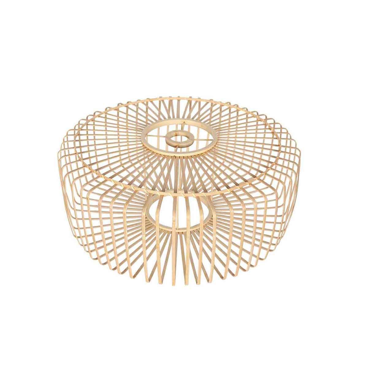 Naturelkleurige plafondlamp Bloeba 4146ZW met bamboe kap Ø40cm - Afbeelding 6