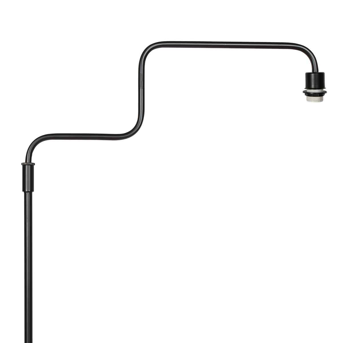 Zwarte vloerlamp Bloeba 4165ZW met groen velours kap - Afbeelding 14