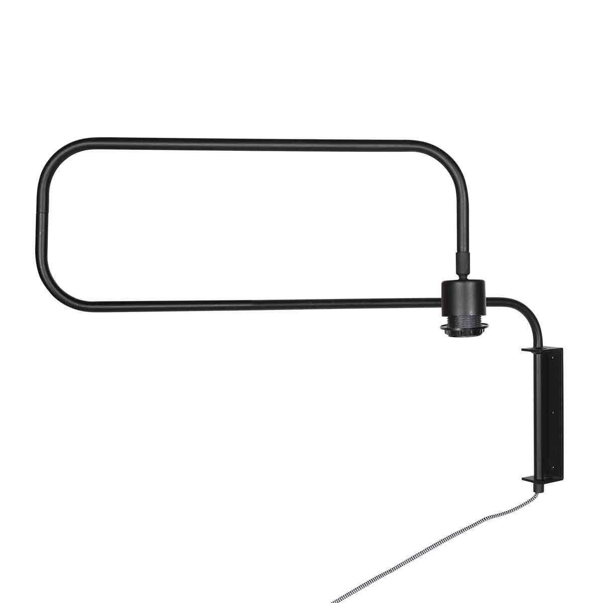 Zwarte Wandlamp Bloeba 4176ZW met wit groen velours kap - Afbeelding 12