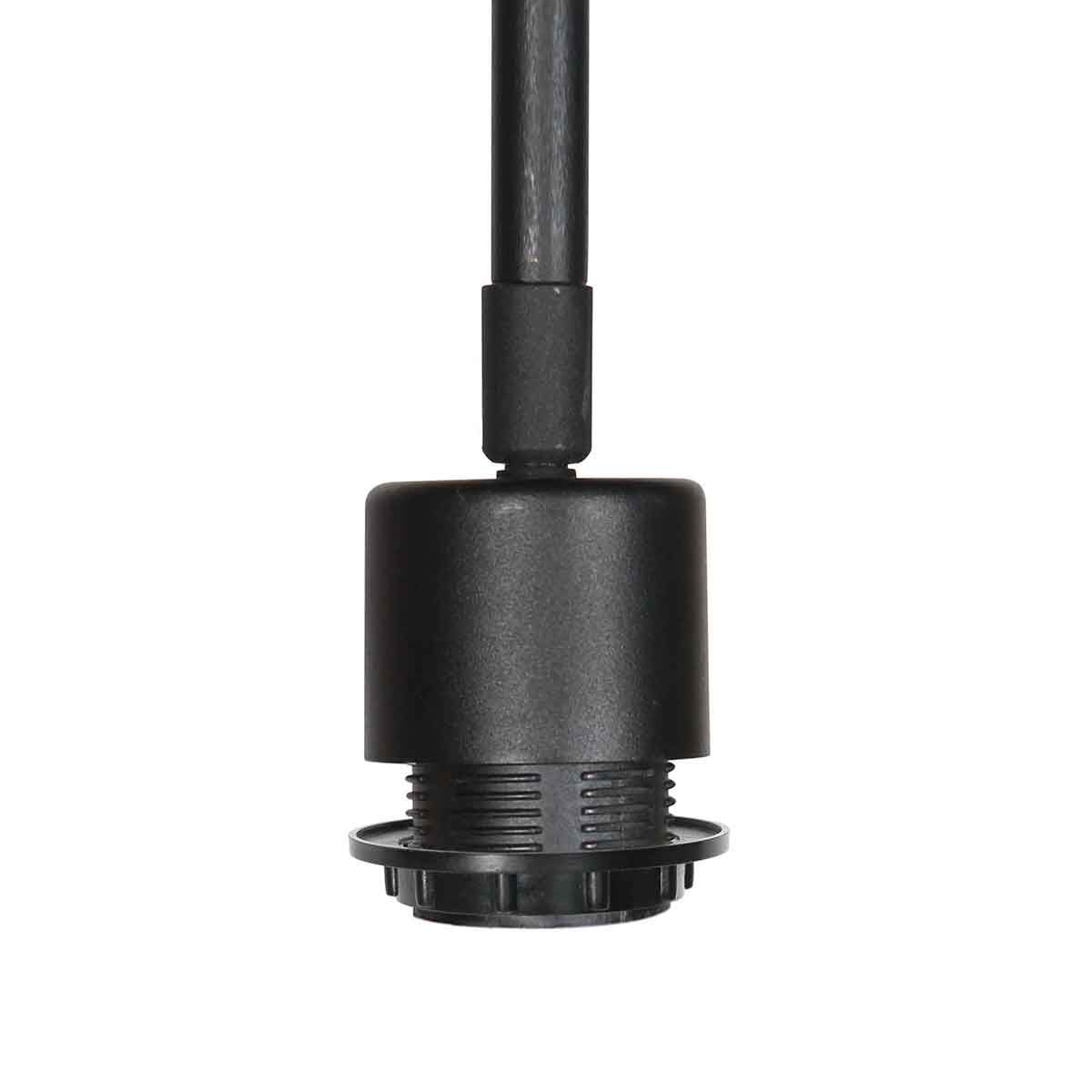 Zwarte Wandlamp Bloeba 4176ZW met wit groen velours kap - Afbeelding 3
