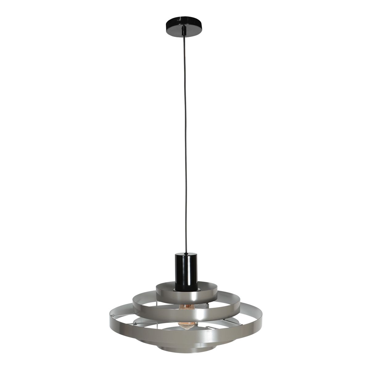 Grijze Hanglamp Halo Cirque 4217GR – Uniek Lichtspel met Elegante Metalen Ringen - Afbeelding 8