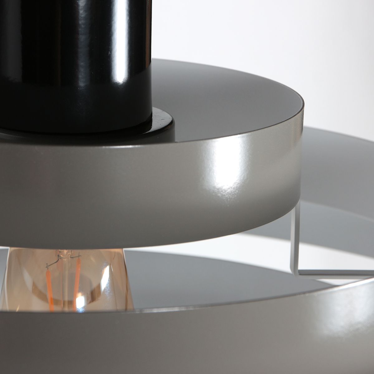 Grijze Hanglamp Halo Cirque 4217GR – Uniek Lichtspel met Elegante Metalen Ringen - Afbeelding 5