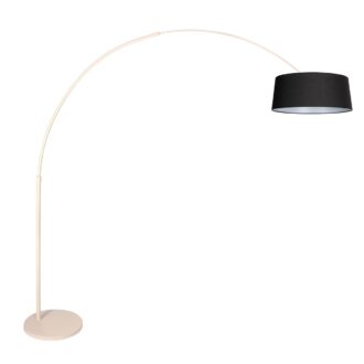 Booglamp Sparkled Light 7268CR – Crèmekleur | zwart linnen 48cm 