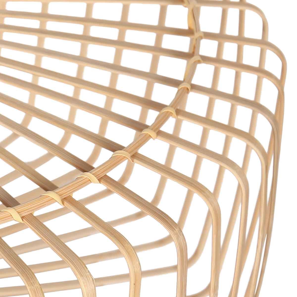 Naturel bamboe/houten lampenkap K2002BS ⌀60cm met E27 support. - Afbeelding 4